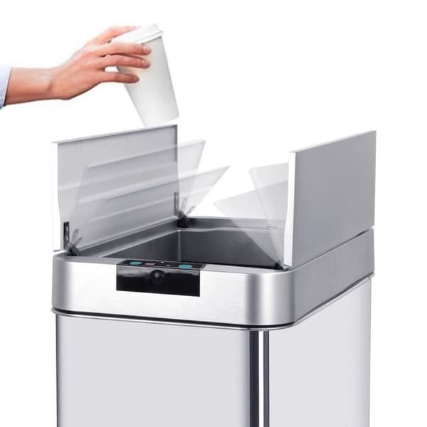 Automatisk Affaldsspand - SILVERLAKE - 60L - Børstet Rustfrit Stål - Kitchen Move Inox