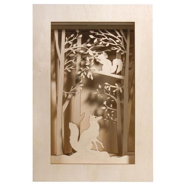 DIY 3D træramme juleskov 20 x 30 x 6,6 cm Beige