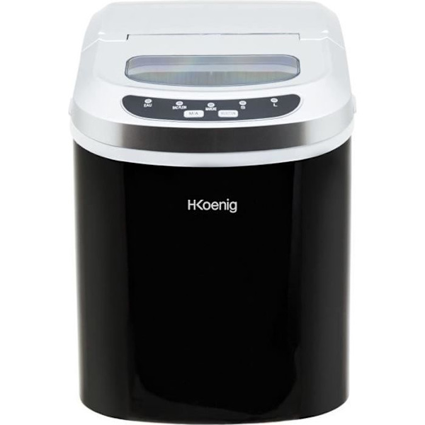 HKOENIG Ismaskine - KB12 - Op til 12 kg isterninger pr. dag - 6 til 13 minutters produktion - Sort Svart