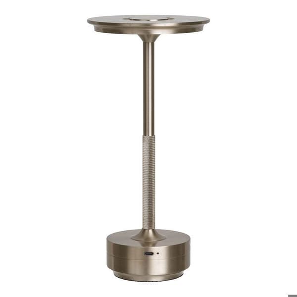 Lyneham LED genopladelig bordlampe dekor sølv. Silver