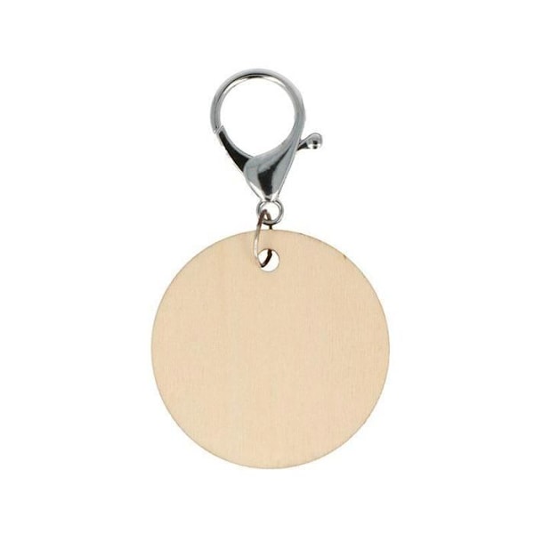 Avainpidin - Ei määritelty - Pyöreä puusta - 5 cm - 3 kpl - Beigesävy Beige