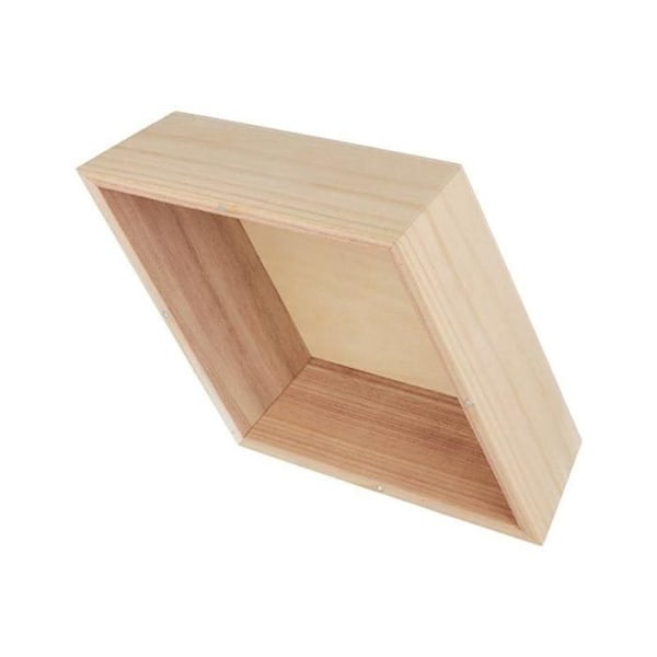 Diamant træhylde x 3 - 34,5 x 20 x 10,5 cm Beige