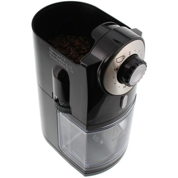 Melitta Molino elektrisk kaffekvarn - Svart - 17 malningsgrader - 2 års garanti Svart