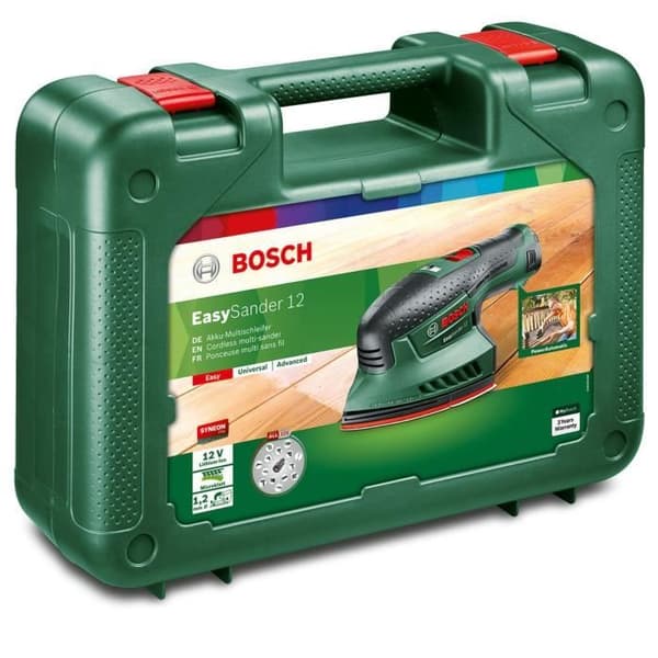 BOSCH Multislip - EasySander 12 box 1x2,5Ah Grönt och svart
