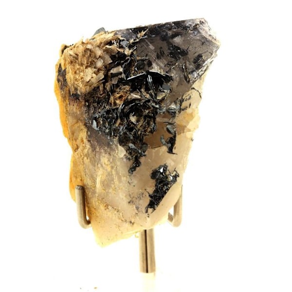 Sten og mineraler. Hæmatit + kvarts. 198,5 ct. Clot, Saint Christophe-en-Oisans, Frankrig.