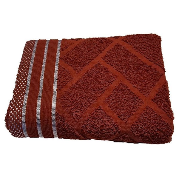 Jacquard-pyyhe 30 x 50 cm - punainen Röd
