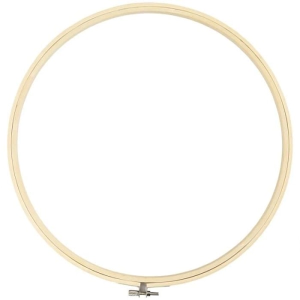 Ram i tambur broderi - Creativ Company - ø 30 cm - Vit