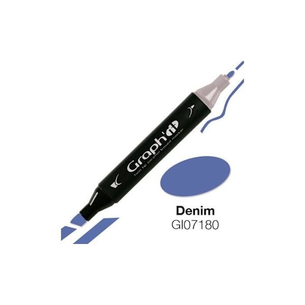 "Graph'it 7180 Denim"-alcoholemarker Denim (nr 7180) - Blå