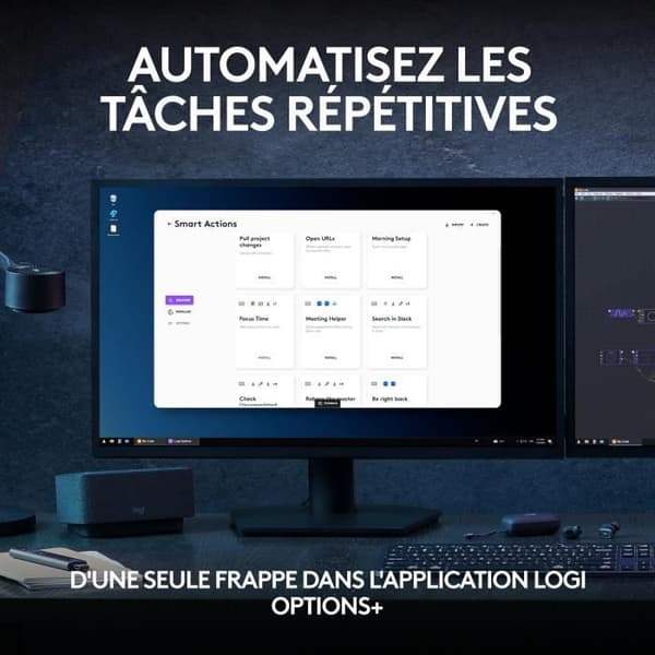 Tastatur - Trådløs - Logitech - MX Keys S - AZERTY - Grafit