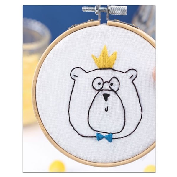 French Kits -ompelu- ja kirjontasarja - Sa Majesté L'Ours - Helppo taso - 7 osaa