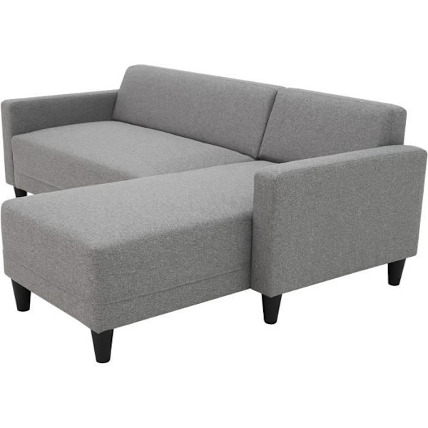 BOB 4-personers fast hjørnesofa - Musestof - Vendbar - L 197 x D 117 x H 65 cm GRÅ