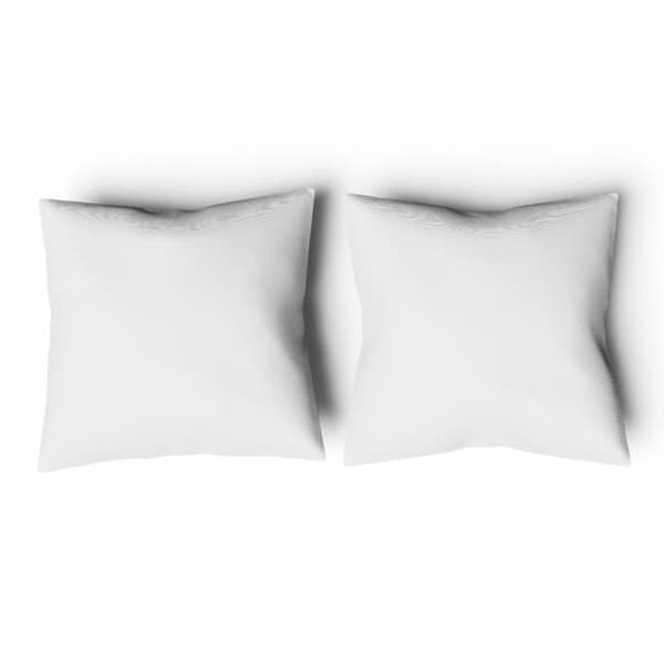 Kuddar - ERBJUDANDE PÅ TEXTIL - Polyester - 60x60 cm - Vit Set om 2 Vit