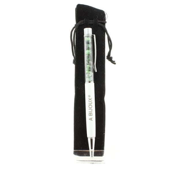 Stylo Minera l - Stenar och Mineraler - Epidot - Vit Färg - Uppladdningsbar - Medium Spets Vit