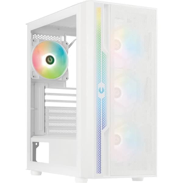 PC-kabinet - BITFENIX - Apollo ARGB - Uden strømforsyning - Mid tower - ATX-format - Hvid
