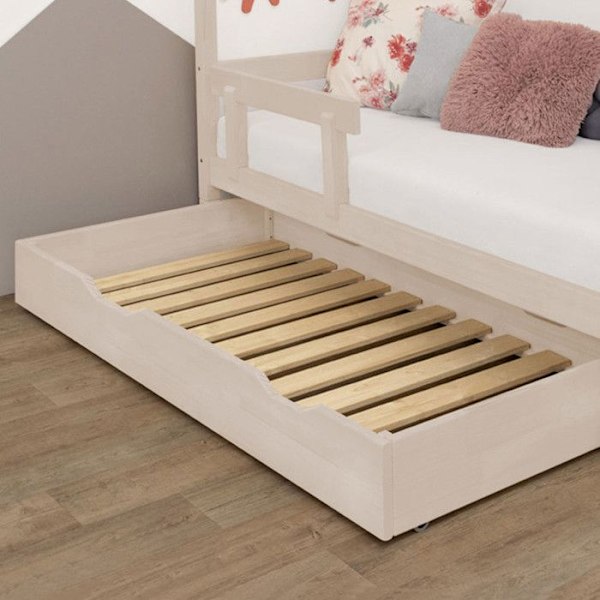Sengeskuffe 120 x 200 med BUDDY boxspring - beige Beige