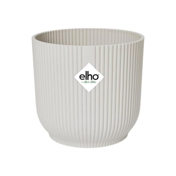 ELHO Vibes Fold Pyöreä kukkaruukku Pyörät 35 - Valkoinen - Ø 35 x K 32 cm - sisäpuoli - 100 % kierrätetty Vit