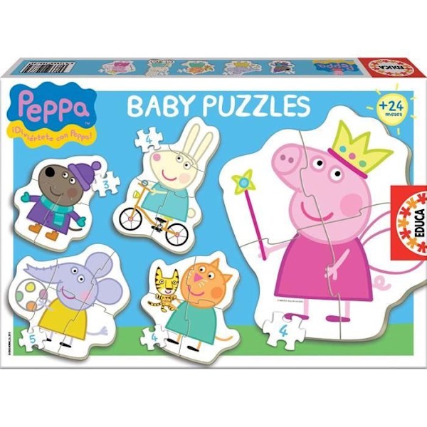 Peppa Pig Puzzle - EDUCA - 24 kpl - Lapsi - Monivärinen - Sarjakuvat ja sarjakuvat Flerfärgad