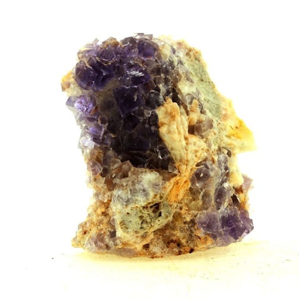 Stenar och mineraler. Fluorit + Kvarts + Baryt. 336,50 cent. La Cabaña, Berbes, Spanien.