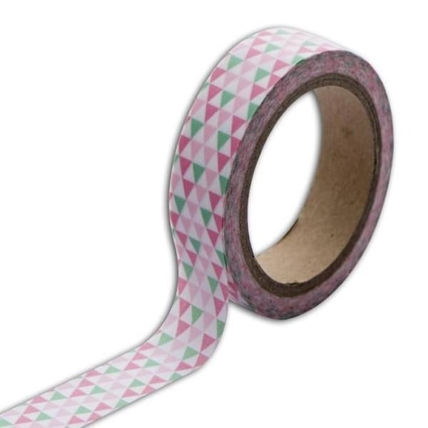 Vihreät ja vaaleanpunaiset masking-teippikolmiot Grön