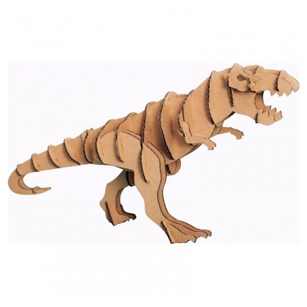 Kartong Tyrannosaurus modell 10 x 7 x 2 cm Beige