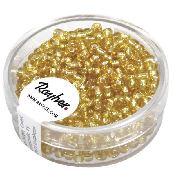 Perla rocaille med silverplätering Guld Ø 2,6 mm 16 g Guld