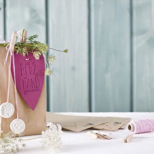 Tvåfärgad rosa och vit garn 35 m x ø 1 mm Rosa