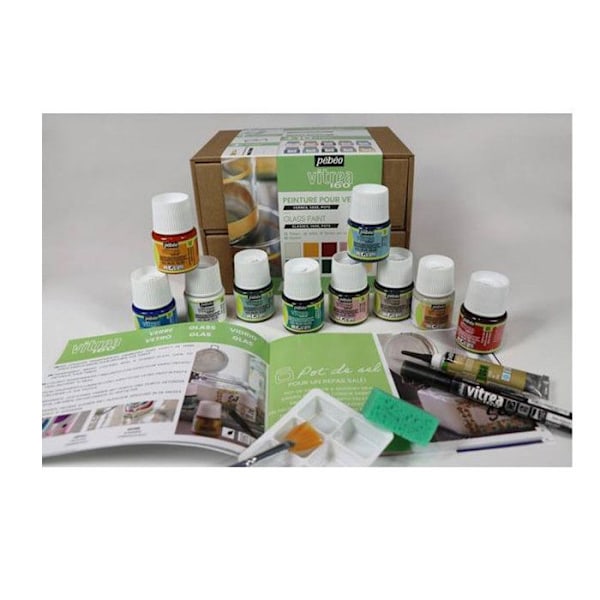 Coffret målning - PEBEO - Vitrea 160 - Akryl - Blank - Pastell Pastell