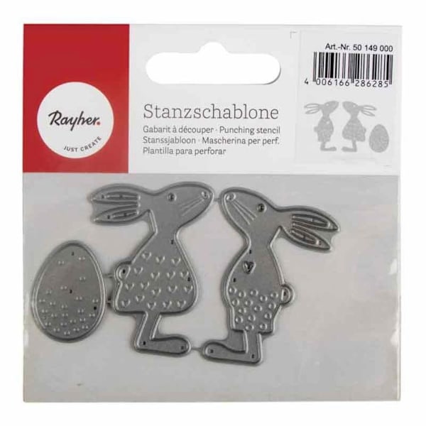 Metallskärning kaniner Grå