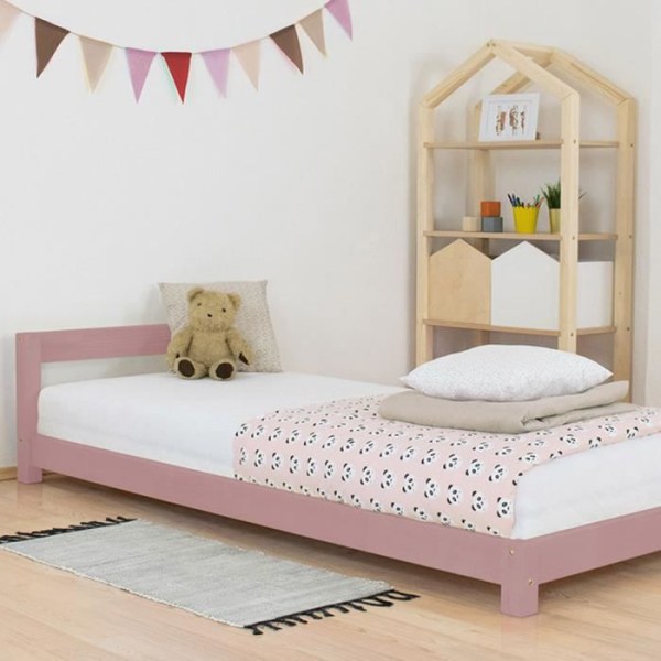 DREAMY barnsäng 90 x 180 pastellrosa - GENERIQUE - Klassisk säng - Tjej - Trä