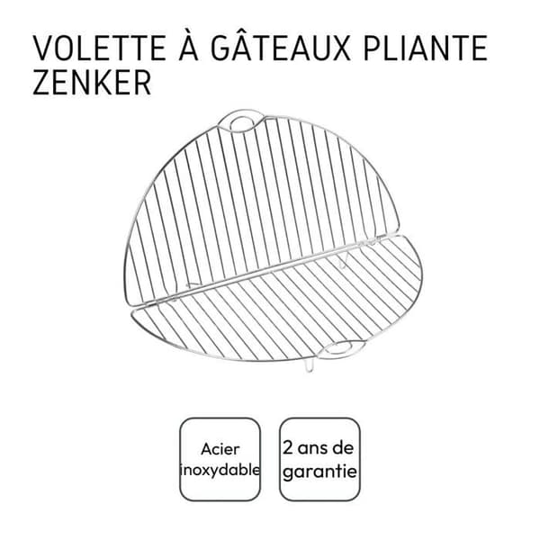 Kagepræsentationsstand - Zenker - 42475 - Sammenklappelig - Rustfrit stål - 32 cm Rustfrit stål