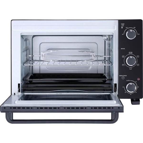 CONTINENTAL EDISON CEMF35B4 - Elektrisk miniovn 35L sort - 1500W - Rotisserie, Naturlig konvektion