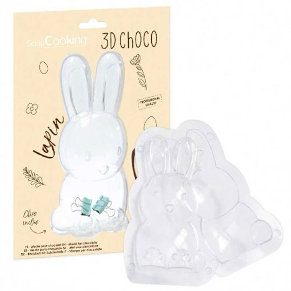 3D Rabbit -suklaamuotti Transparent