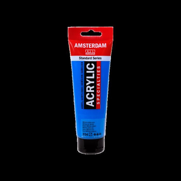 Akrylmaling Talens AMSTERDAM, 120 ml Metallisk Blå
