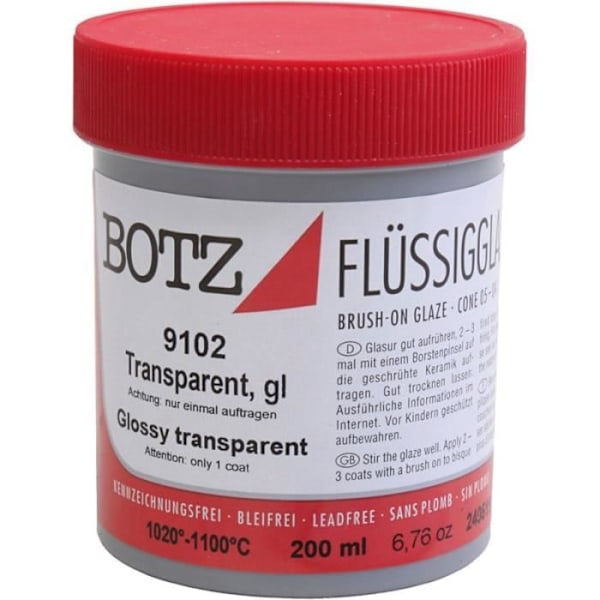 Glasur til ler - transparent - 200 ml