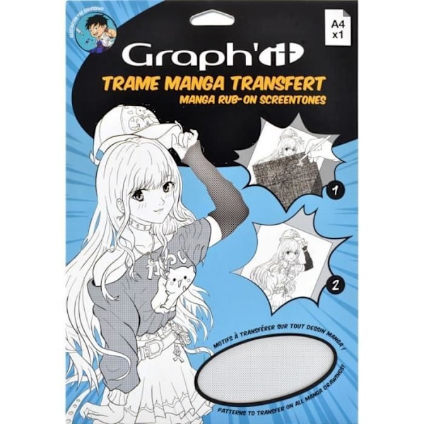 Transfer Frame Manga A4 Gradient-prickar från Graph'It