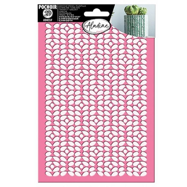 3D-stensiili - Pyöristetyt kuviot Rosa