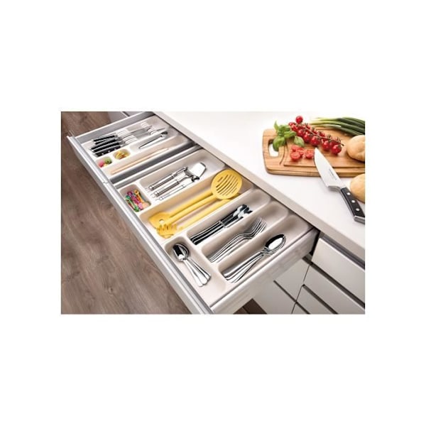 Säilytysastia - Flexispace - 296 x 148 mm - Polypropeeni - Liukumaton - Liitettävä Krom