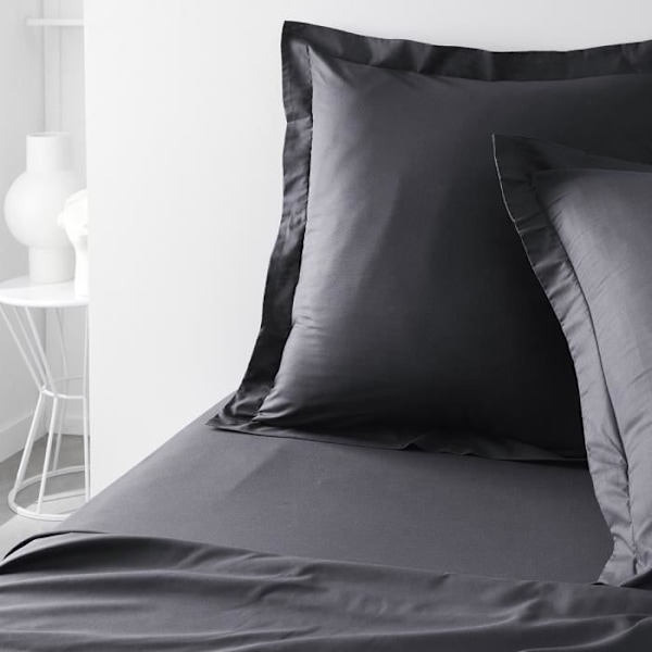 Maison Lefebvre TO tyynynpäällinen 63x63 + Oxford 5 cm 100% puuvillaa 57 lankaa Grå