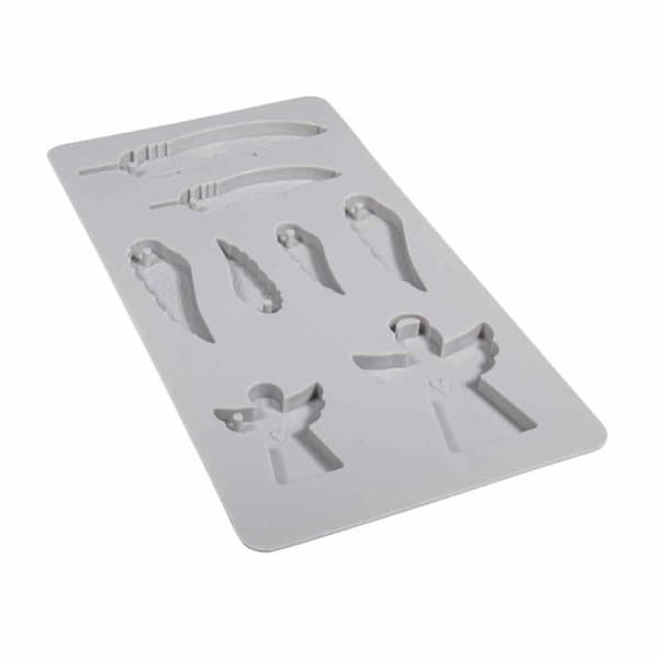 2 silikoneforme engel 26 x 14,5 x 3 cm Transparent