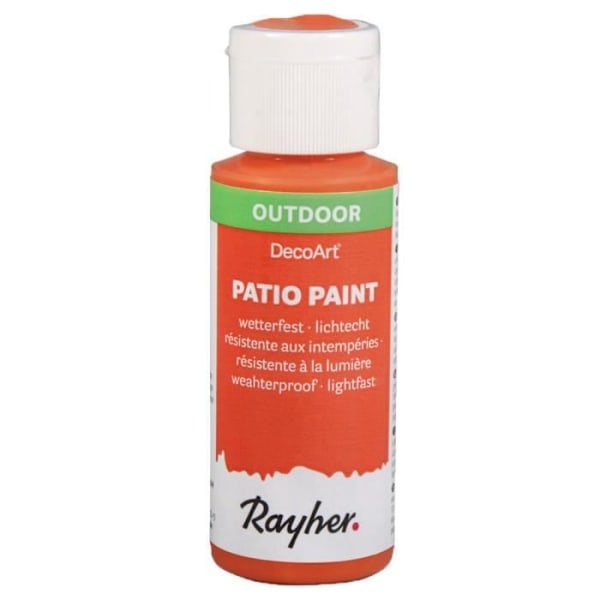 Akrüüli maali - RAYHER - Capri-oranssi - 59 ml - Säänkestävä - Ihanteellinen askarteluun Orange Capri