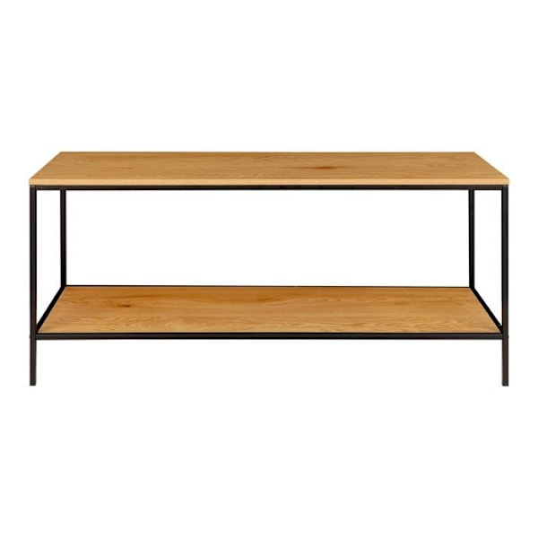 Black Steel TV Stand og Black Wood Top - ALTOBUY - Harald - Industriel - Loft - Rektangulær Svart