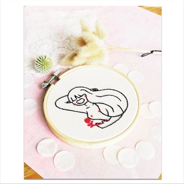 Broderikit - Franske Kits - Fatal og sensuel - Let - 7 dele - Inkluderet Flerfärgad