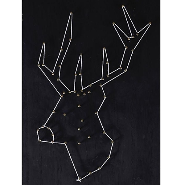 String Art Box - Blackboard Deer wire art 30 x 22 cm Svart