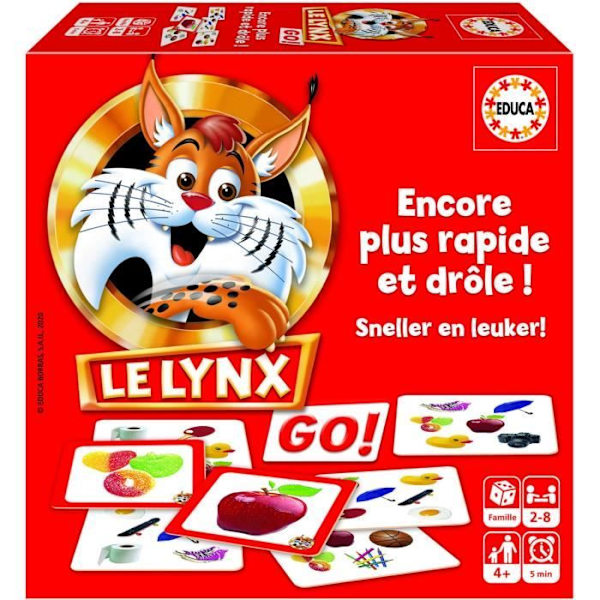 Lynx-korttipeli - EDUCA - Punainen - Sarjakuvat ja sarjakuvat - Mixed Flerfärgad