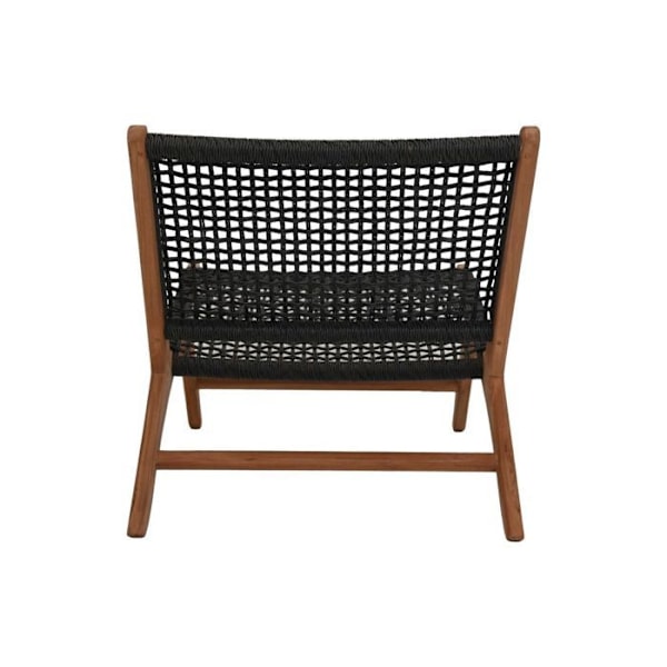 Svart teck trädgårdsstol 66 x 80 x 65 cm Svart