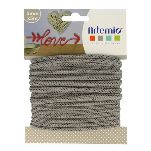 Fil Tricotin - Ikke specificeret - 5 Meter - Grå - Formbar - Til Børn Grå