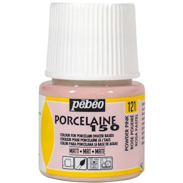Maling - Pébéo - Porcelæne 150 - Powdered Rose - 45ml - Vandbaseret maling Puderrosa