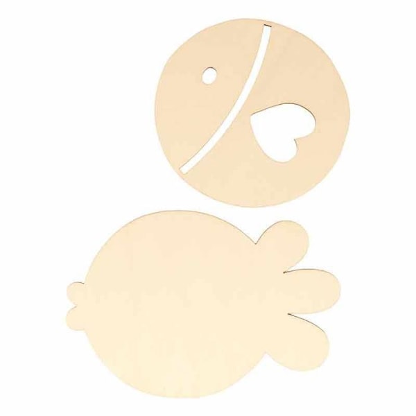 Medium - Fisk - 16x11 cm Beige