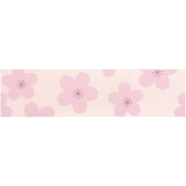 Pulverrosa taftband - Sakura mönster Ros