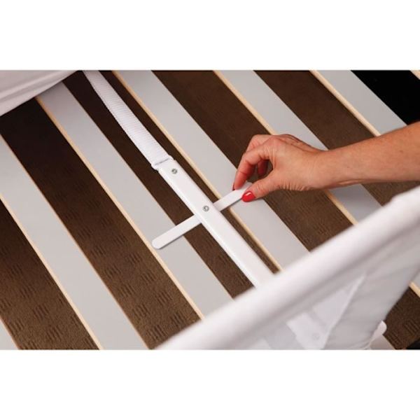 DREAMBABY Erittäin leveä PHOENIX sängyn kaide - Taitettava ja kannettava - L 110 x L 45,5 cm - Valkoinen Vit